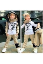 Erkek Çocuk Alt Üst Takım 5'li Set Bej 7-8 Yaş