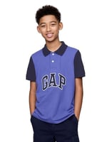 Erkek Çocuk Gap Logo Colorblock Pique Polo Yaka T-Shirt