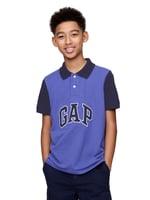 Erkek Çocuk Gap Logo Colorblock Pique Polo Yaka T-Shirt