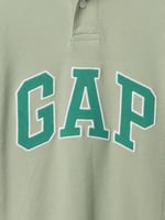 Erkek Çocuk Gap Logo Colorblock Pique Polo Yaka Yeşil T-Shirt
