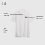 Erkek Çocuk Logo Detaylı Pique Beyaz Polo T-Shirt