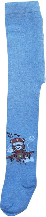 Erkek Çocuk Renkli Desenli Pamuklu Likralı Külotlu Çorap
