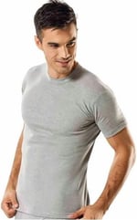 Erkek Coton Penye Pamuklu Sıfır Yaka Kısa Kollu Fanila Atlet (Beyaz / 2XL)