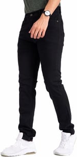 Erkek Denim Siyah Slim Fit Likralı Dar Kot Jean Pantolon 2130