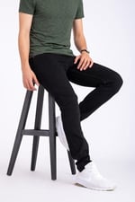 Erkek Denim Siyah Slim Fit Likralı Dar Kot Jean Pantolon 2130