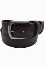 Erkek Deri Kemer 2'li Kahverengi Taba Dikişli 4 cm 110 CM gutieroNM-665