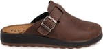 Erkek Ev Terliği 52 722 UL Fly Flot LEATHER MAN SLIPPER 2507-Dark Brown