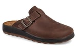 Erkek Ev Terliği 52 722 UL Fly Flot LEATHER MAN SLIPPER 2507-Dark Brown