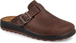 Erkek Ev Terliği 52 722 UL Fly Flot LEATHER MAN SLIPPER 2507-Dark Brown