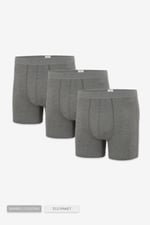 Erkek Gri 3’Lü Uzun Paça Bambu Boxer - 25201
