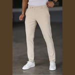 Erkek Italyan Kesim Likralı Kumaş Pantolon Dar Kesim Boru Paça Spor Tarzı Klasik Pantalon