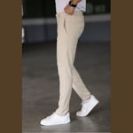 Erkek Italyan Kesim Likralı Kumaş Pantolon Dar Kesim Boru Paça Spor Tarzı Klasik Pantalon