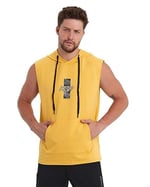 Erkek Kapüşonlu Kanguru Cepli Kolsuz Sweatshirt