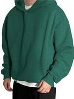 Erkek Kapüşonlu Oversize Sweatshirt 3 İplik Şardonlu Sweatshirt