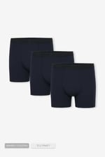 Erkek Lacivert 3’Lü Uzun Paça Bambu Boxer - 25201
