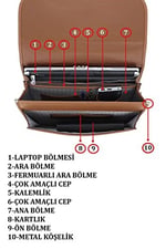 Erkek Omuz Çantası Organizer ve Laptop Bölmeli 15,6 inç