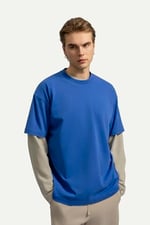 Erkek Oversize Basic T-Shirt - Urban