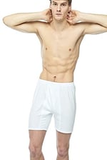 ERKEK PAMUKLU SÜPREM PENYE KLASİK PAÇALI BEYAZ BOXER 460-1
