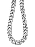 Erkek Paslanmaz Çelik Kolye Traşlı Zincir Unisex Gümüş Renk (55cm-0,5mm)
