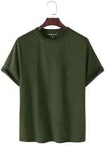 Erkek Regular Fit Düz Pamuklu T shirt