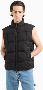 Erkek Regular Fit Kolsuz Dik Yaka Fermuar Kapamalı Siyah Yelek 6DZQL1 ZN5GZ-1200