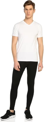 Erkek Siyah 2'li Paket Termal Tayt İçlik,%65 Polyester,%30 Viskon,%5 Likra Elf568t0125t2ccm - Bedenler: 4XL, S, M, L, XL