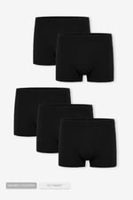 Erkek Siyah 5’Li Klasik Bambu Boxer - 25103