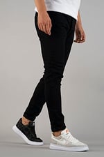 Erkek Slim Fit Dar Kesim Kot Pantolon Siyah