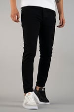 Erkek Slim Fit Dar Kesim Kot Pantolon Siyah