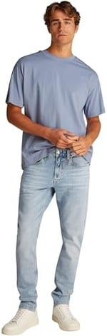 Erkek Slim Taper Açık Mavi Jean Pantolon