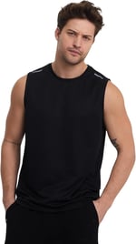 Erkek Spor Kolsuz T-Shirt, Reflektör Detaylı, Bisiklet Yaka