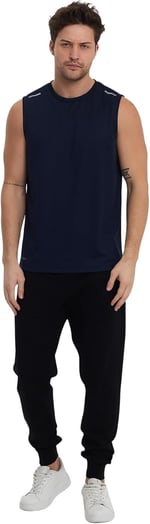 Erkek Spor Kolsuz T-Shirt, Reflektör Detaylı, Bisiklet Yaka