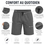 Erkek spor şortu, kısa pantolon erkek koşu şortu pamuk şort - Bedenler: 3XL, 4XL, 5XL, S, M, L, XX-Large, XL