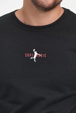 Erkek Supermagic Göğüs Baskılı Basic Sweatshirt