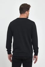 Erkek Supermagic Göğüs Baskılı Basic Sweatshirt