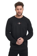 Erkek Supermagic Göğüs Baskılı Basic Sweatshirt