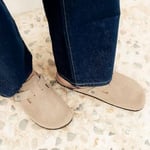 Erkek Terlik RIVA 105495 Genuins VELOUR Taupe