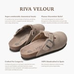 Erkek Terlik RIVA 105495 Genuins VELOUR Taupe