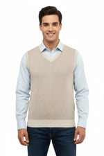 Erkek V Yaka Süveter Çelik Örgü Regular Kalıp 5206H BGL-ST04841 - Bedenler: M, L, XL, XXL