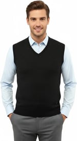 Erkek V Yaka Süveter Çelik Örgü Regular Kalıp 5201H BGL-ST04842 - Bedenler: M, L, XL, XXL