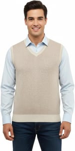 Erkek V Yaka Süveter Çelik Örgü Regular Kalıp 5206H BGL-ST04841 - Bedenler: M, L, XL, XXL