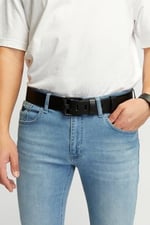 Erkek%100 Hakiki Deri Siyah Boyalı Borulu 4,5 Cm Kot Kemeri Kahverengi