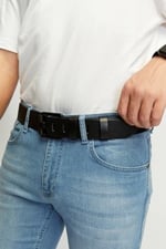 Erkek%100 Hakiki Deri Siyah Boyalı Borulu 4,5 Cm Kot Kemeri Kahverengi