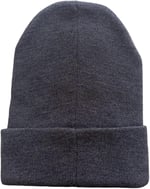 Erkekler ve Kadınlar için Unisex Kışlık Örme Manşetli Gri Bere