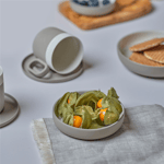 Esma Dereboy Capsule El Yapımı Porselen Büyük Boy Yuvarlak Meze Kasesi 11 cm Siyah/Fildişi