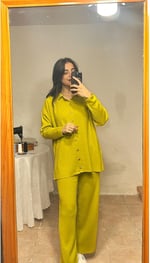 EsMira Shopping TRİKO DÜĞMELİ HIRKA PANTOLON TAKIM Y.YEŞİLİ Y.YEŞİLİ Standart