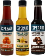 ESPERADO - 3 LÜ KAHVE ŞURUP SETİ - VANİLYA * ÇİKOLATA * KARAMEL -ŞEKERSİZ - ZERO- 3 X 250 ML