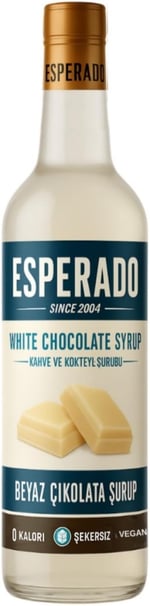 ESPERADO ŞEKERSİZ SUGAR FREE BEYAZ ÇİKOLATA AROMALI KAHVE &KOKTEYL ŞURUBU 750 ML