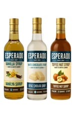 ESPERADO Şekersiz (SUGAR FREE) - Vanilya-toffnut-beyaz Çikolata Aromalı Kahve Şurubu-750 ml X 3 Ad.