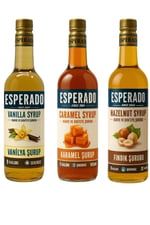 Esperado Vanilya * Karamel * Fındık Aromalı Kahve Şurubu - 3 Lü Set - Şekersiz - 750 Ml X 3 Ad.